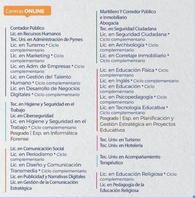 carredas a distancia ufasta