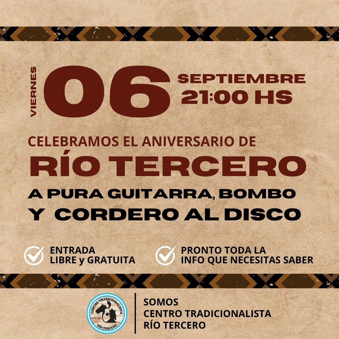 Río Tercero celebra su aniversario