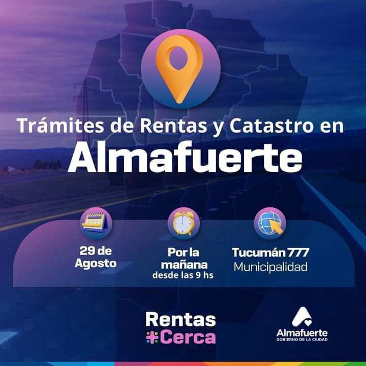 Trámites de Rentas y Catastro en Almafuerte