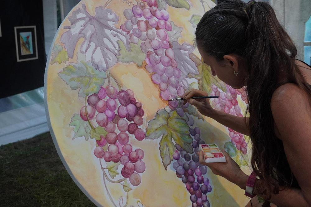 Fiesta del VINO - Pintura al Oleo con Vino