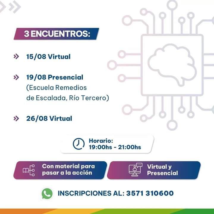 Curso de IA para docentes en el Centro Cívico de Río Tercero1